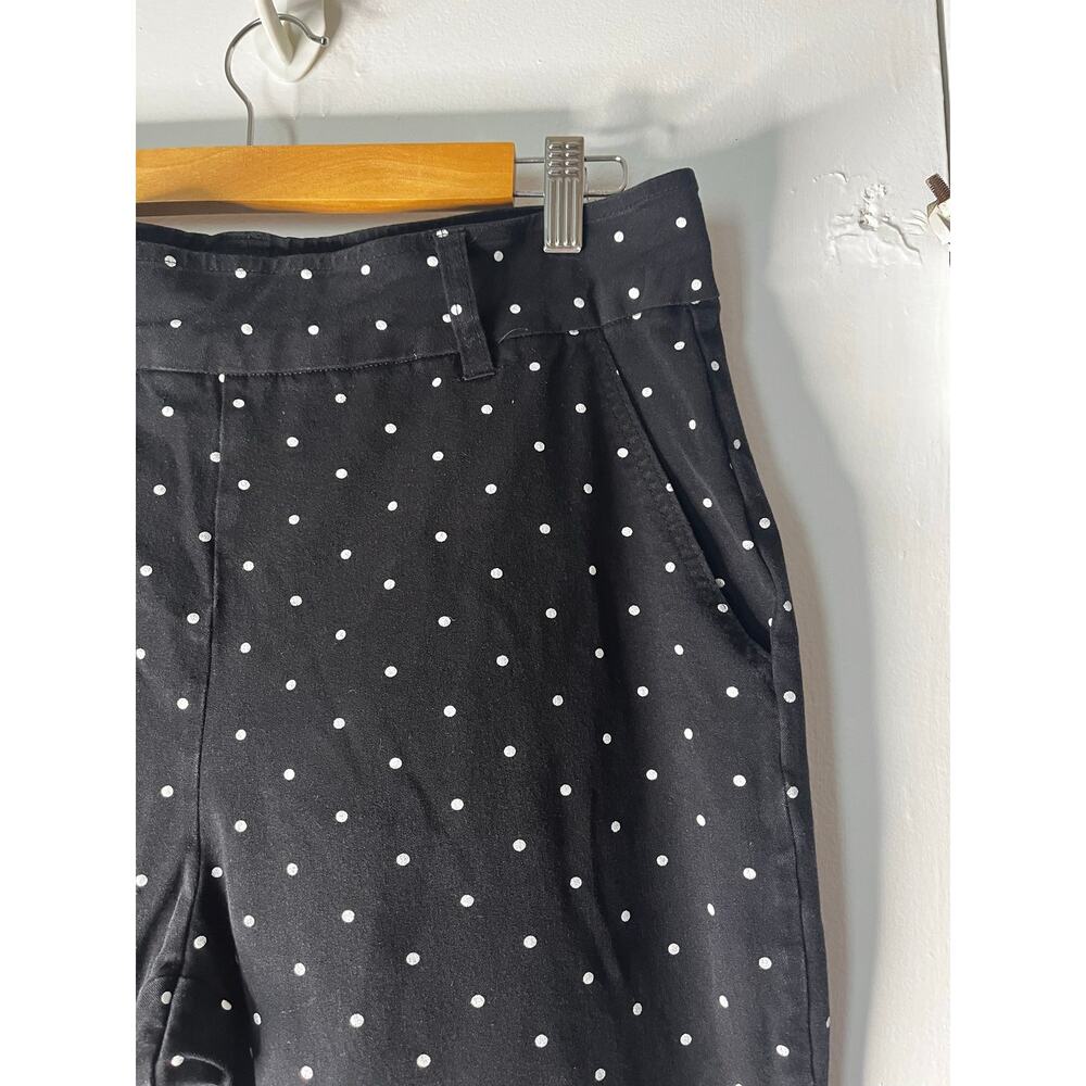 Boston Proper Polka Dot Cropped Pull-On Pants - Size 12 - Picture 3 of 6